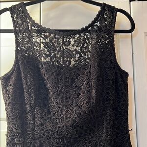 Elegant White House Black Market Black Lace Dress